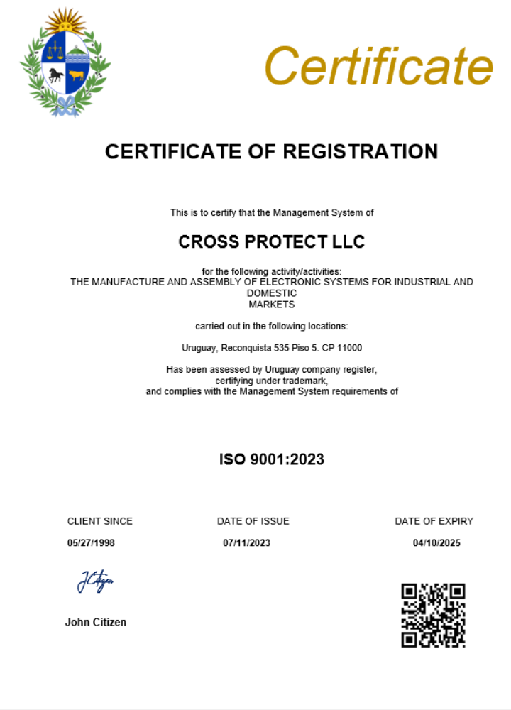 Uruguay business registration certificate Word and PDF template
